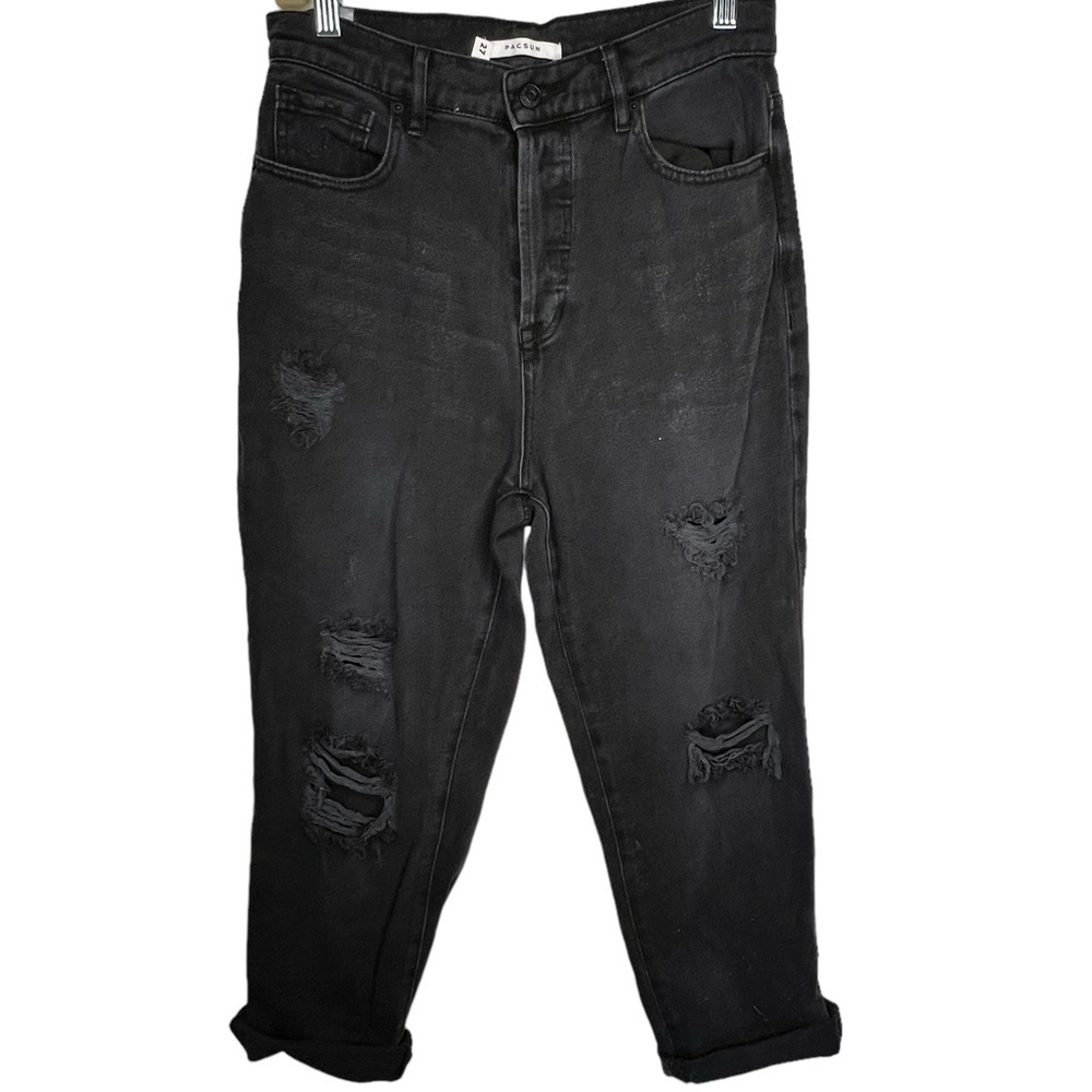PacSun High Rise Destroyed‎ Straight Jeans